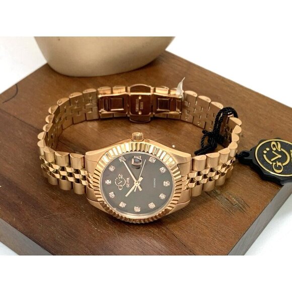 GV2 by Gevril Womens Watch 12401 Naples Swiss Quartz Diamond Dial Rose G… main image 6
